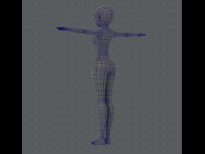 base mesh woman 01 3D मॉडल