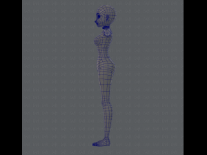 base mesh woman 01 3D मॉडल