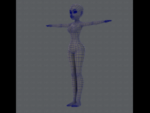 base mesh woman 01 3D मॉडल