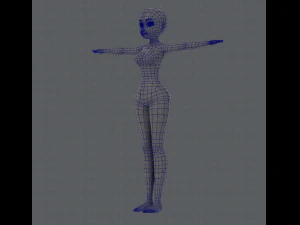 base mesh woman 01 3D Model