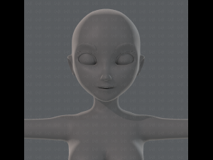 base mesh woman 01 3D मॉडल