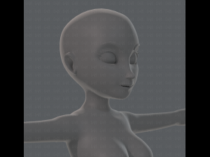base mesh woman 01 3D मॉडल