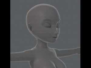 base mesh woman 01 3D Model