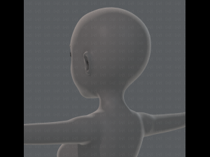 base mesh woman 01 3D मॉडल