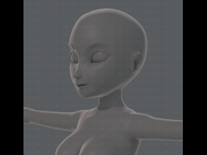 base mesh woman 01 3D मॉडल