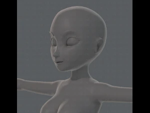 base mesh woman 01 3D Model