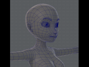 base mesh woman 01 3D मॉडल
