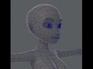 base mesh woman 01 3D Model