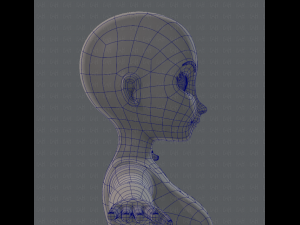 base mesh woman 01 3D मॉडल