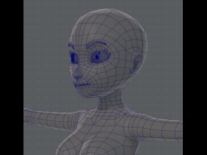 base mesh woman 01 3D मॉडल