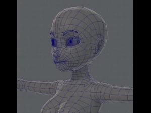 base mesh woman 01 3D Model