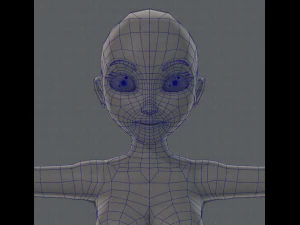 base mesh woman 01 3D Model