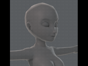 base mesh woman 01 3D मॉडल