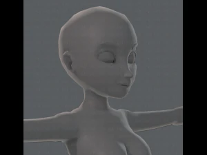 base mesh woman 01 3D Model