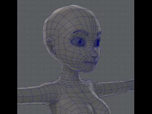 base mesh woman 01 3D मॉडल