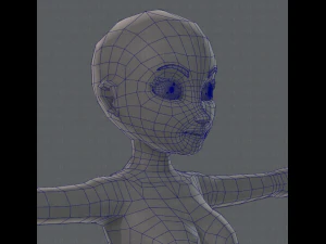 base mesh woman 01 3D Model