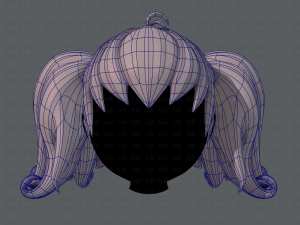 3d hair style for girl v03 3D Model