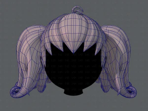 3d hair style for girl v03 3D Model