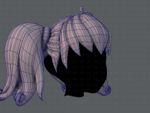 3d hair style for girl v03 3D Model