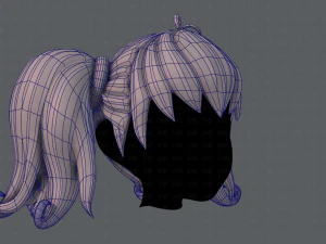 3d hair style for girl v03 3D Model