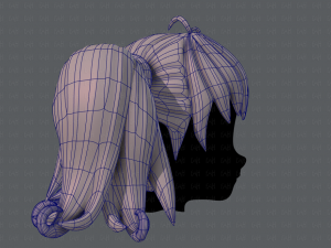 3d hair style for girl v03 3D Model