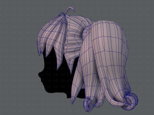 3d hair style for girl v03 3D Model