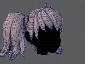 3d hair style for girl v03 3D Model