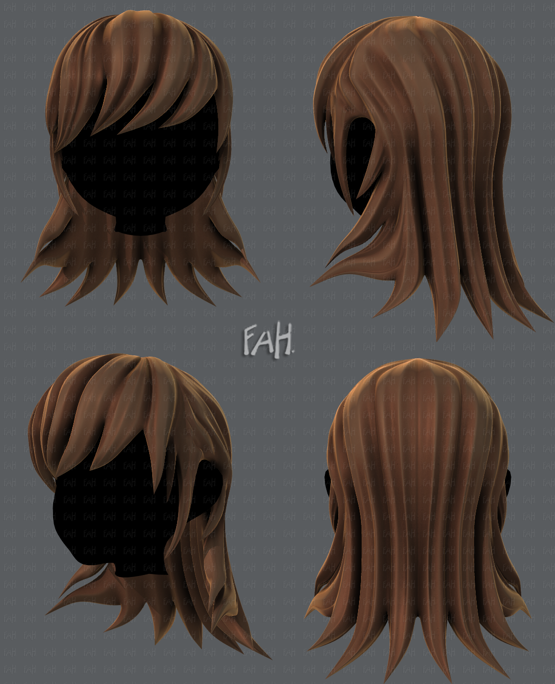 3d hair style for girl v04 3D Model in Other 3DExport