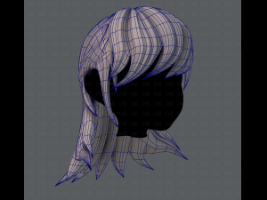3d hair style for girl v04 Modelo 3D