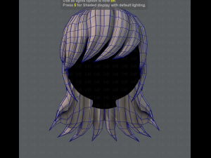 3d hair style for girl v04 Modelo 3D