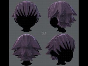 3d hair style for boy v04 3D Model