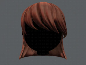 Estilo de cabelo 3D para menina v05 Modelo 3D