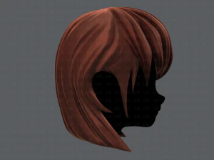 Estilo de cabelo 3D para menina v05 Modelo 3D