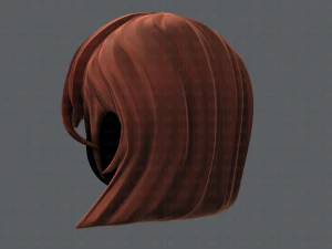 Estilo de cabelo 3D para menina v05 Modelo 3D