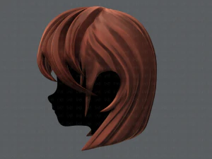 Estilo de cabelo 3D para menina v05 Modelo 3D
