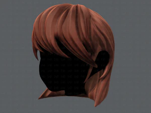 Estilo de cabelo 3D para menina v05 Modelo 3D