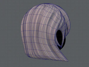 Estilo de cabelo 3D para menina v05 Modelo 3D