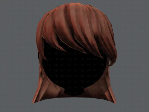 Estilo de cabelo 3D para menina v05 Modelo 3D
