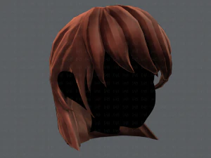 Estilo de cabelo 3D para menina v05 Modelo 3D