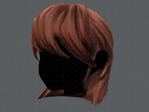 Estilo de cabelo 3D para menina v05 Modelo 3D