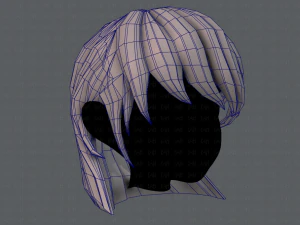 Estilo de cabelo 3D para menina v05 Modelo 3D