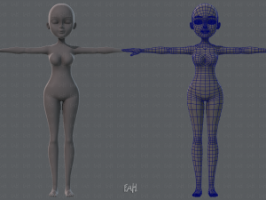 base mesh woman 02 3D Model