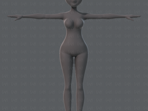 base mesh woman 02 3D Модель