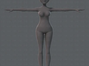 base mesh woman 02 3D Model