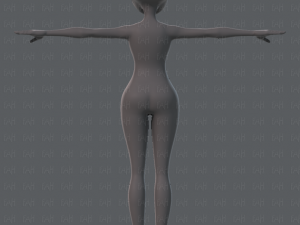 base mesh woman 02 3D Модель