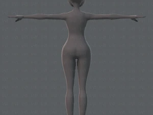 base mesh woman 02 3D Model