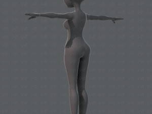 base mesh woman 02 3D Модель