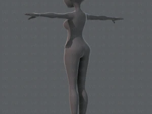 base mesh woman 02 3D Model