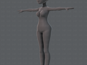 base mesh woman 02 3D Модель