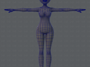 base mesh woman 02 3D Модель